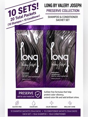 Valery Joseph PRESERVE Shampoo & Conditioner 10 Sets (Purple)